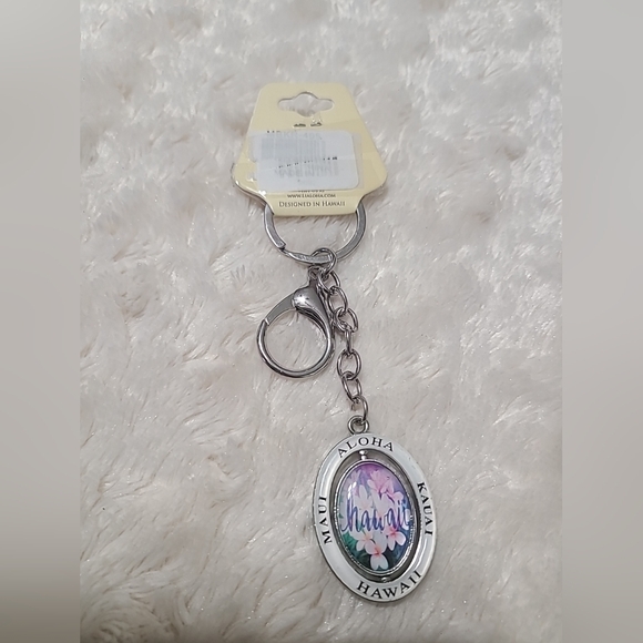 Island Reflections Hawaii Spinner Metal Keychain Maui Kauai - Picture 4 of 4